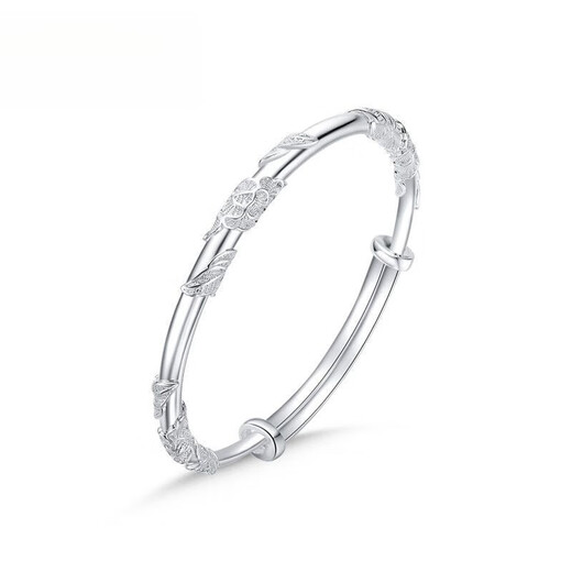 Hong Kong genuine Pt950 platinum bracelet for women, 18k gold glossy solid bracelet, fashionable moissanite bracelet for gift, about 9.5g, pure silver flowery bracelet, free brand gift box #certificate