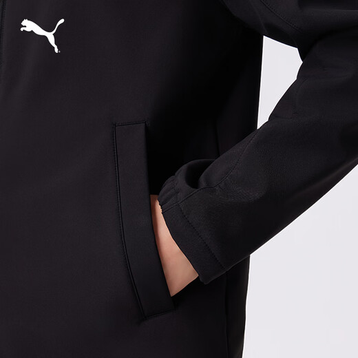 PUMA water-repellent velvet warm sports jacket for men and women, new autumn and winter casual jacket for couples 694687 Black-01 M (175/96A)