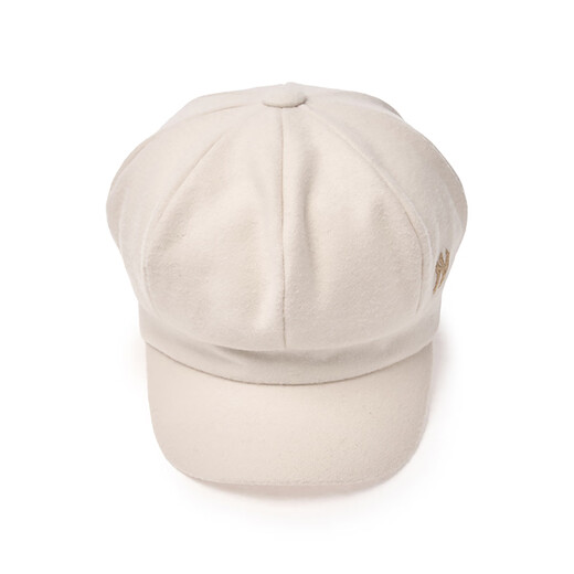 MLB brand directly sells classic newsboy cap for men and women, fashionable casual versatile beret autumn and winter CB003 New York Yankees/dark cream M