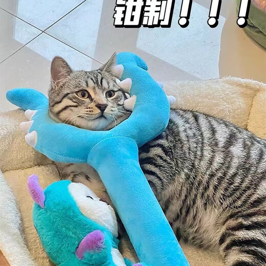 Plush crusade stick chiikawa black cat pet Jiikawa Xiaohachi children's toy fork cat winter blue crusade stick 1 pack color style random delivery