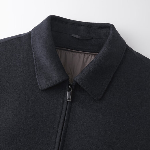 Shanshan Autumn and Winter Men's Goose Down Jacket Contains Wool and Cashmere Close-fitting Warm Removable Liner Lapel Top Jacket