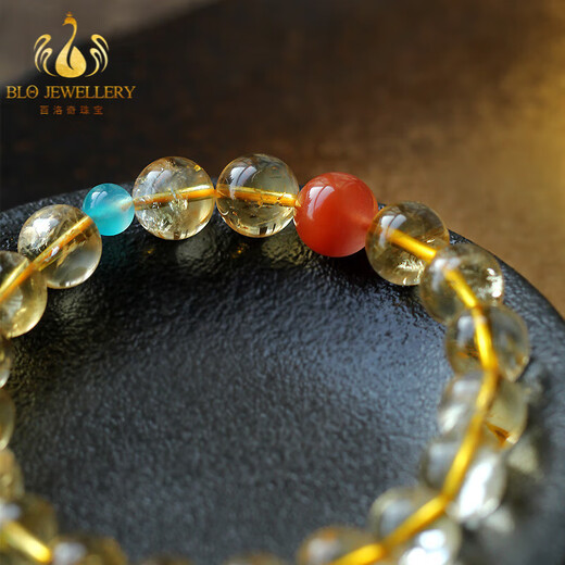 Take a look at the comfortable citrine bracelet for women's birth year Buddha beads yellow bracelet amulet citrine beads 10mm