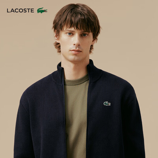 LACOSTE French crocodile men's 25 autumn and winter new golf series sweater sweater | AH4811 166 / Navy Blue XL 6