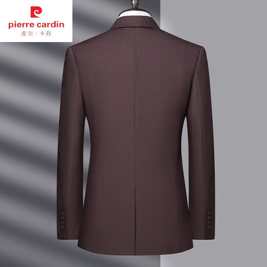Pierre Cardin suit men's business party business slim work professional formal dress groom wedding suit jacket dark red M 170