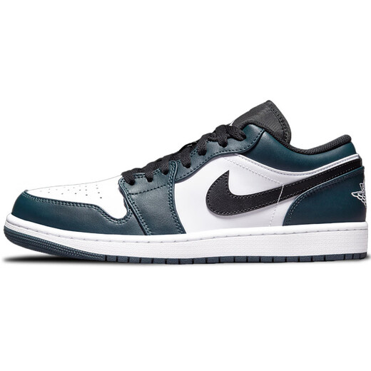 JordanAir Jordan 1 low dark teal trendy low-top retro basketball shoes men's 40