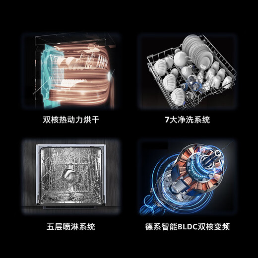 SIEMENS dishwasher built-in household small stove with large inner cavity 12 sets large capacity dual-core thermal power drying 99.999% sterilization supports national subsidies 43HB99