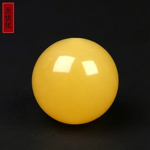 Amber School, one thing, one picture, one certificate, beeswax single bead, natural amber with beads, scattered beads, Russian material, no cracks, round beads, 1.68g, 14.2mm