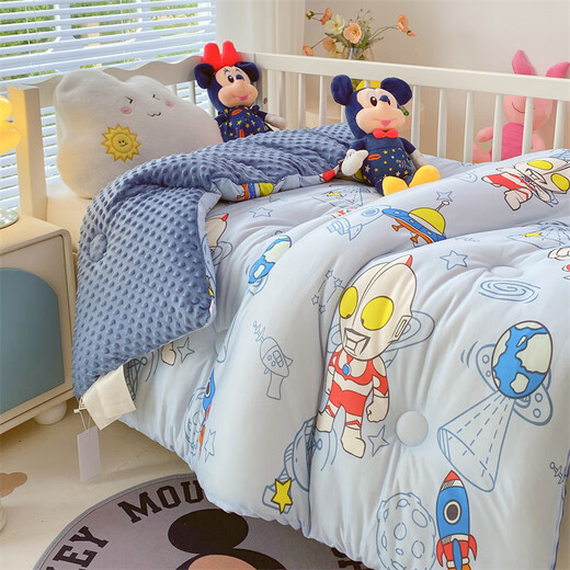 Yalu Class A Kindergarten Bean Quilt Spring and Autumn Quilt Children's Thickened Milk Velvet Quilt Core Student Dormitory Single Winter Quilt Ultralight Class A Maternal and Infant Grade Soft and Skin-Friendly Kindergarten-120*150cm Autumn and Winter Quilt About 3 Jin Jin equals 0.5 kg