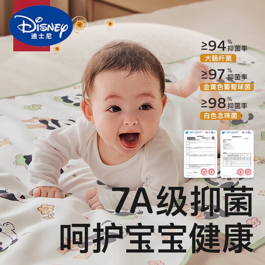 Disney Baby Diaper Pad Large Size Waterproof Washable Cotton Breathable Children's Full Bed Diaper Sheet Nursing Diaper Pad (7A Antibacterial) Cute Cat + Elephant Bubble 50x70cm