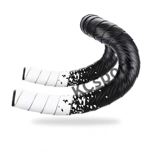 MIEHONE road handlebar with bicycle gradient handbar wrap, anti-slip and wear-resistant two-color silicone shock-absorbing strap, black and white (2050mm) two-roll price