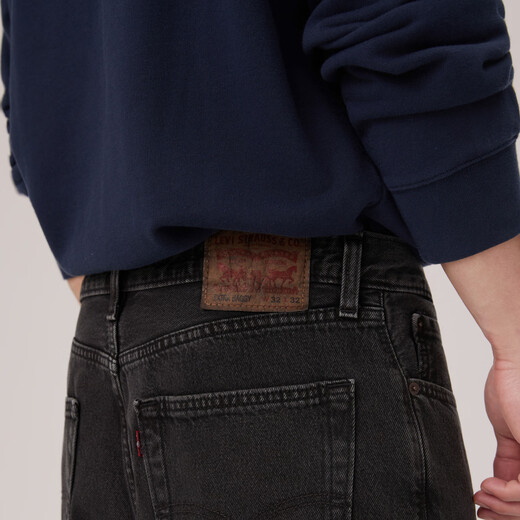 Levi's Levi's 25th Autumn and Winter New Men's American Casual BAGGY Loose Wide Leg Straight Jeans Black 34 (32)