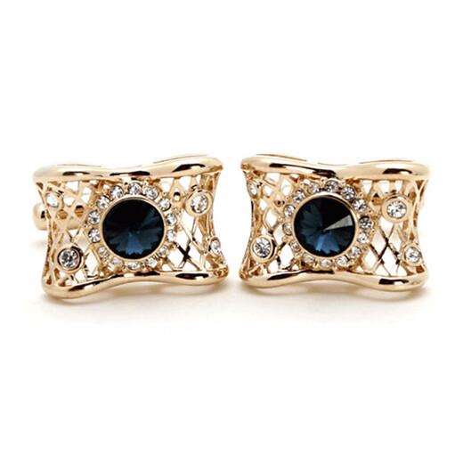 UGO CONTI overseas original platinum gold-plated bird's nest diamond cufflinks French shirt sleeve nails private custom gift packaging gold cufflinks_(gift box)