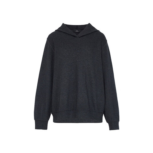 AUM (AUM) easy suit AUM 2025 winter new cashmere blended knitted sweatshirt wide-leg pants for women dark gray top M