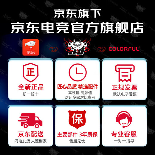 Colorful i5 12400F/14600KF/RTX5060/5060Ti graphics card e-sports game live broadcast desktop computer host brand subsidy fully assembled diy machine CF16C with two i5-12490F+RX550-8G independent display store hot style