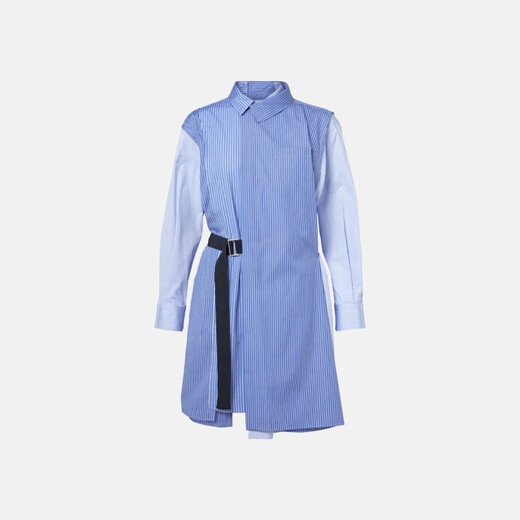 Sacai striped cotton poplin shirt dress P01099134 blue M M