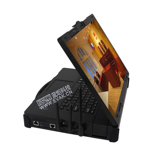 Lanju Technology (EVAK) 15,6-Zoll-High-Definition-Front- und Rückseiten-Touch-Dual-Screen-verstärkter Laptop, tragbare elektronische Beweiserfassungs-All-in-One-Maschine mit integriertem Datenerfassungsmodul, Dual-Screen-tragbare Strafverfolgungsmaschine, integriert mit Porträt, physischen Beweisen, Fingerabdrücken, Personalausweis, Sammlung von Umweltfaktoren und anderen Funktionen