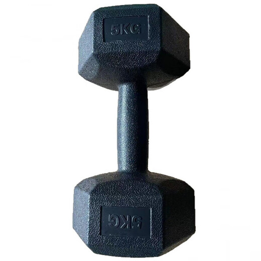 He Jiagong dumbbells, men's fitness home equipment, women's arm training equipment, a pair of hexagonal rubber-coated Yaling 10kg set, enhanced version, total weight 10KG, 5kg*2 pieces