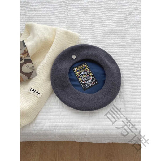 Yanfang Nuoxiben Hat Women's Summer Wool Internet Celebrity Beret Women's Retro Painter Hat Showing Face, Small Temperament Red Hat Trend Milky White M