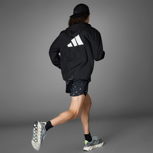 Adidas simple and comfortable running sports hooded jacket jacket for men and women autumn new Adidas official black L