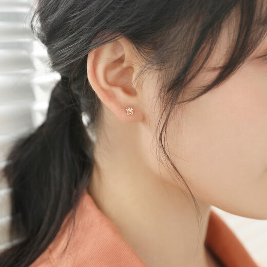 Chow Sang Sang 18K Rose Gold Stud Earrings Mint Series Stars 92798E Pricing