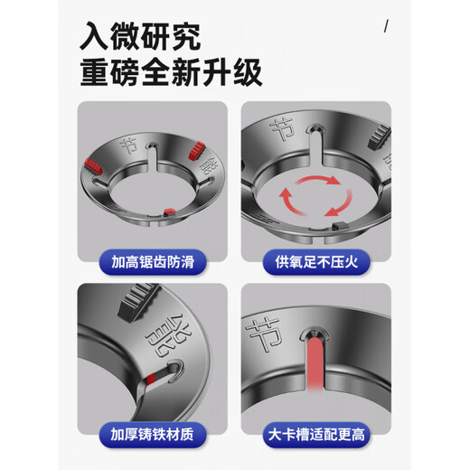 Fotile is suitable for universal fire gathering energy-saving windshield gas stove anti-slip bracket universal gas stove windshield stove shelf home thickened cast steel/four-claw universal anti-slip/no odor