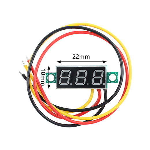 YourCee0.28/0.36-inch two-wire three-wire voltmeter variable precision digital display/digital voltmeter reverse connection protection 0.28-inch_two-wire voltmeter-blue No Specifications