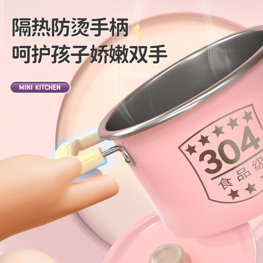 BULUQI Mini-Küche, echtes Kochset, Koch-Komplettset für Mädchen von 7–14 Jahren, Kinderspielzeug, Mädchen-Geburtstagsgeschenk