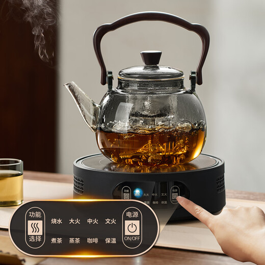 Clay teapot electric ceramic stove kettle glass teapot 2025 new tea cooking and steaming all-in-one set health pot