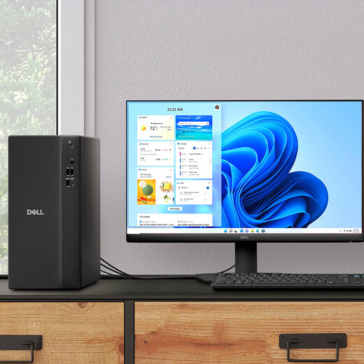 Dell ECT1250 Desktop Computer [2025 Neues Modell] Intel 14. Generation Core i5/i7 Business Office Design Gaming-Computer Host i5-14400 16G 512G Solid State RTX4060TI-8G Independent Graphics Custom
