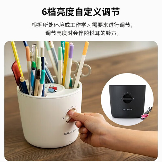 BALMUDA Sunlight LED Desk Lamp Natural Light No Strobe No Shadow Eye Protection Student Office Bedroom Study Black