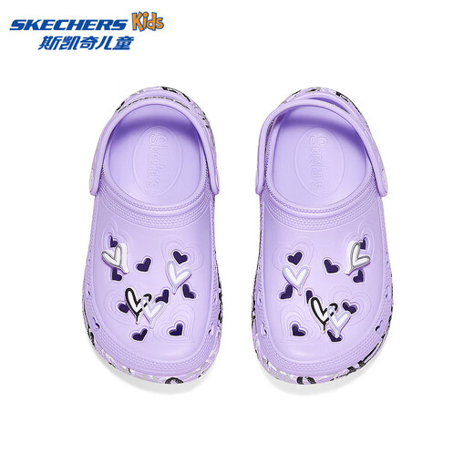 Skechers Girls' Shoes Parent-child Shoes Sports Shoes Summer Croc Shoes Soft Mesh Anti-collision Toe 314093L Lavender/LAV 36