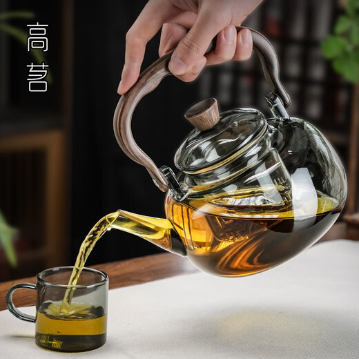Gaoming (gaoming) high-end ultra-thin electric ceramic stove teapot household handmade glass kettle tea brewing heat-resistant tea set set Moxiang pot + Kangjing stove