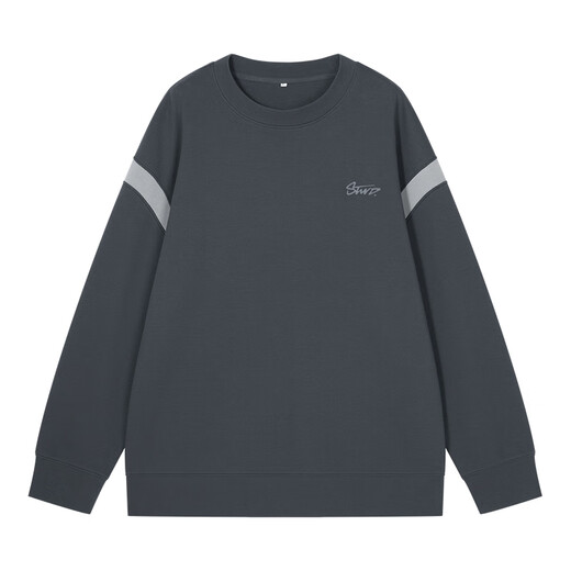 京东京造卫衣男圆领长袖t恤秋季外套潮流衣服打底衫男装 雾霾蓝 L