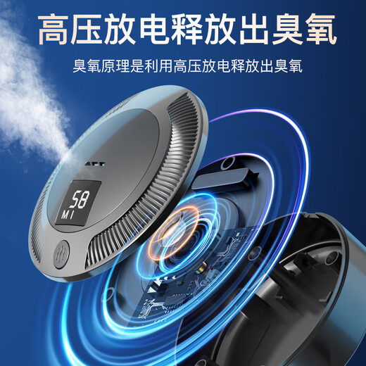 Xiaomi Youpin car air purifier new car formaldehyde removal ozone smog removal car home dual-use digital display SN9418 classic black