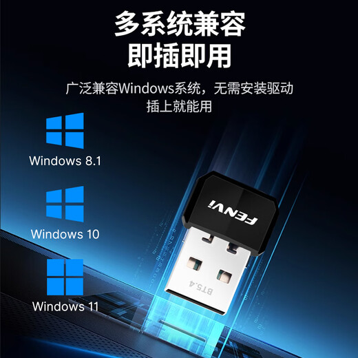 奋威（fenvi）USB蓝牙适配器5.4迷你（免驱动） 蓝牙接收器笔记本电脑台式机蓝牙模块连接键盘鼠标音响无线耳机