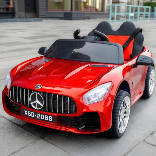 Aobele children's electric car four-wheeled remote control car with swing baby toy for children's first birthday gift pearl white remote control + dual drive + 12V4a + hard seat