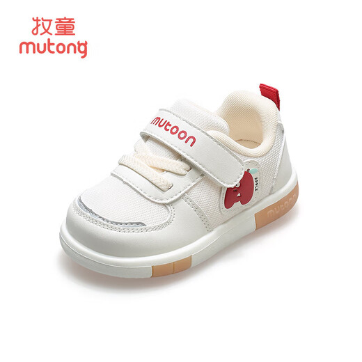 Shepherd boy off-code clearance baby toddler shoes spring and autumn boys soft-soled barking shoes mesh breathable pre-step baby shoes for women fruit red and white 18 shoes inner length 13.5cm