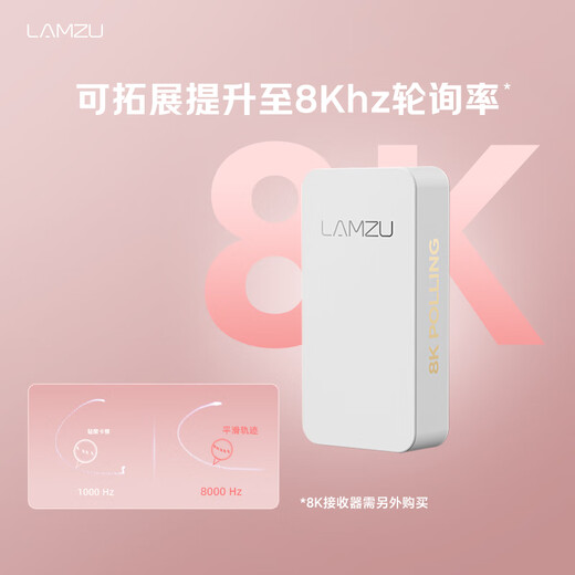 LAMZU【现货】兰族无畏契约 亚特兰蒂斯Mini Champion 51克轻量化 无线电竞游戏鼠标 职业外设CSAPEX 杏花粉