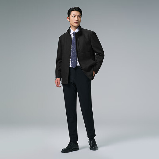 Lilang woolen coat men's stand collar winter woolen coat sheep wool coat business men's woolen coat