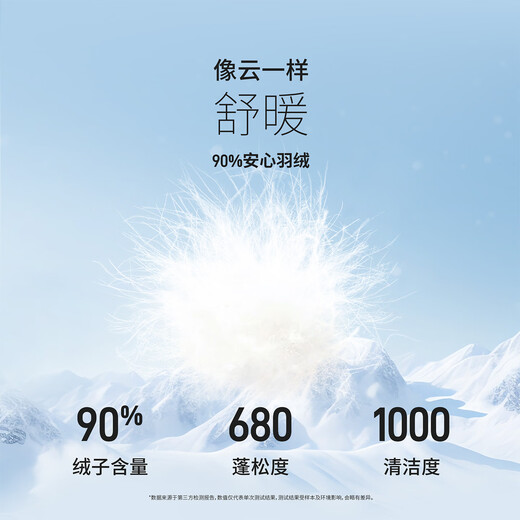 Tambor Autumn and Winter Cloudy Puff Down Jacket Women's Long Thick Warm Hooded Warm Jacket TB5530838D Moon Blue Gray XS (155)