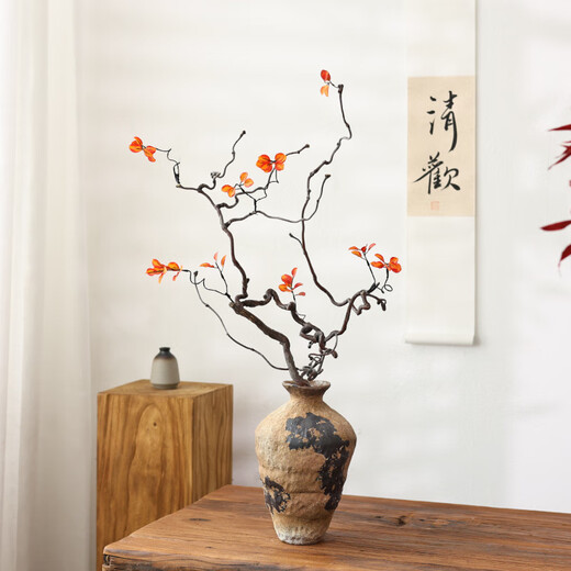 Dragon jujube branches branches Zen wabi-sabi air-dried flowers vase flower arrangement living room hotel model room decoration ornaments maple leaf dragon jujube branches 2 short branches random shape 40-55cm