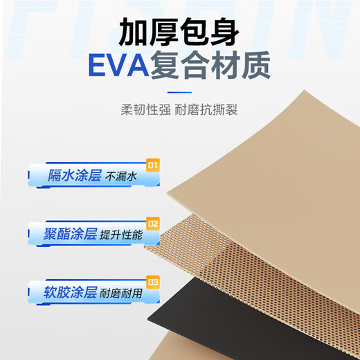 Fish protection bag handbag fish bag fishing thickened waterproof multi-functional portable fishing gear storage bag for fishermen fourth generation black gold (12cm widened bottom with shoulder strap side pocket) 52*52cm