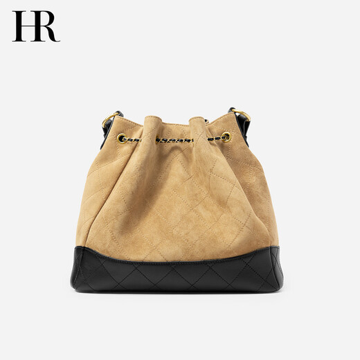 HR Helena Bag Women's Bag Autumn and Winter New Bucket Bag Frosted Back-Fleece Garbage Bag Bag Light Luxury High-end Shoulder Bag
