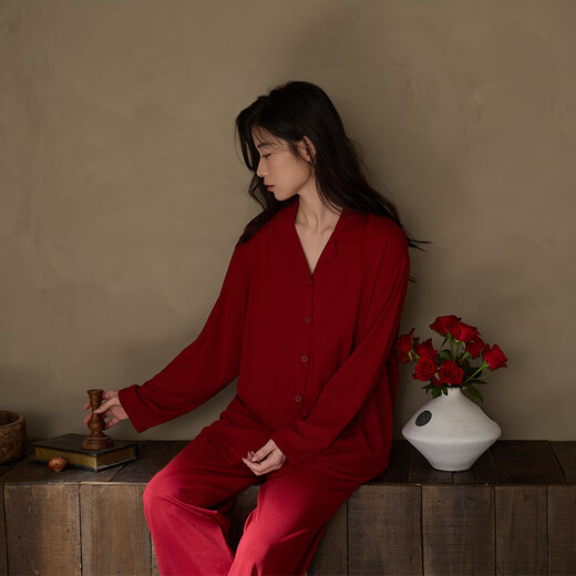 Shaqian New Red Couple Pajamas 2025 Spring and Autumn Soft Cotton Women's Wedding Home Clothes Newly Married Zodiac Year Men's Suit