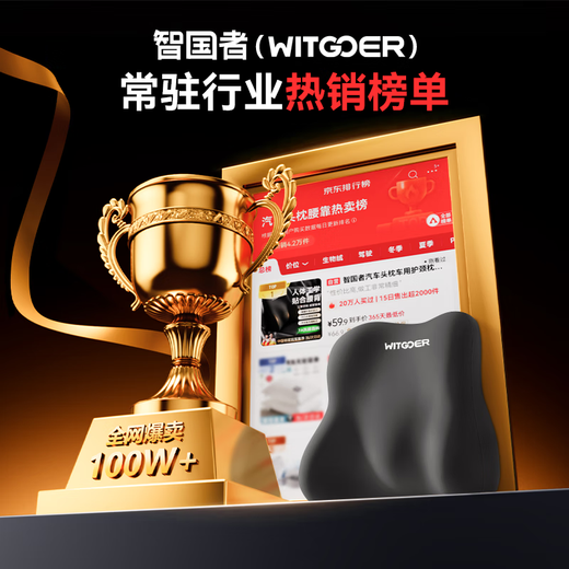 Wise Nation car lumbar support car driver's waist support cushion lumbar cushion sedentary office seat lumbar support lumbar pillow