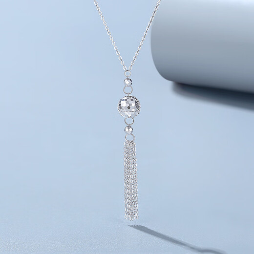 TTMIX new Chinese style platinum necklace pt950 platinum set chain women's tassel platinum pendant platinum necklace clavicle chain 4.5-4.7g 40+3cm