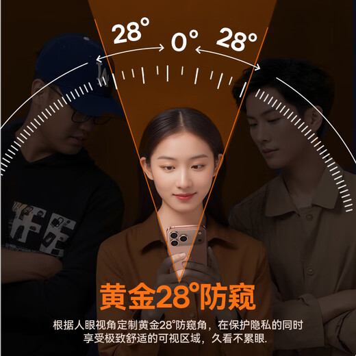 Baseus 28 Anti-Peeping丨Corning Film Suitable for iPhone17Promax Tempered Film Apple 17promax Anti-Peeping Film 17promax Mobile Phone Film Anti-fall Fingerprint Anti-Peeping