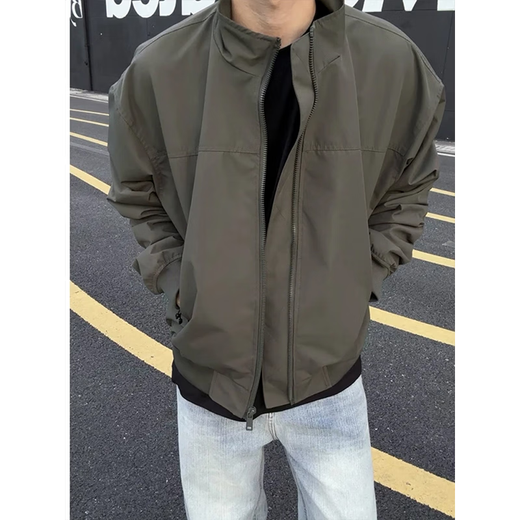 Katuchi cleanfit short three-proof bomber jacket men's autumn trendy tough guy wear workwear assault jacket clothes wolf gray XL