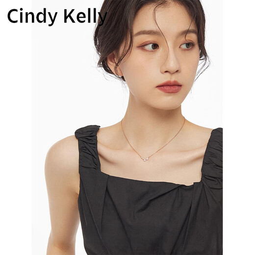 Cindy Kelly exquisite and high-end silver necklace for women, light luxury and practical clavicle chain, birthday and Valentine's Day gift for girlfriend and wife, platinum, practical for girls in the New Year