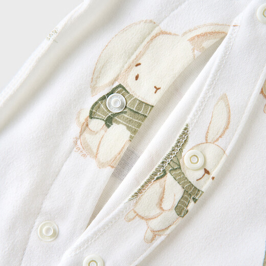 Tongtai (TONGTAI) baby jumpsuit spring and autumn pure cotton baby long-sleeved harem children's home clothes underwear romper green 73cm